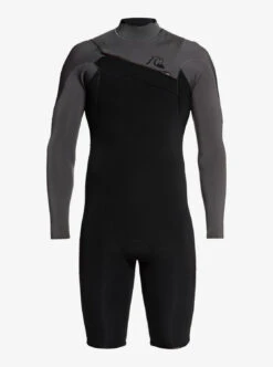 Men's Quiksilver 2/2mm Highline LTD Chest Zip Long Sleeve Springsuit 7 Men's Quiksilver 2/2mm Highline LTD Chest Zip Long Sleeve Springsuit -Free Tide Area Men sQuiksilver22mmHighlineLTDChestZipLongSleeveSpringsuit Black grey