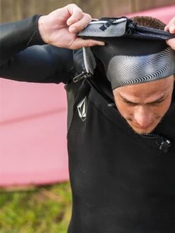 Volcom Men's Modulator 2mm Long Sleeve Chest Zip Springsuit -Free Tide Area Volcom Mens Modulator 2mm Long Sleeve ChestZip Springsuit Wetsuit black 7