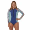 Women's Sisstrevolution Summer Seas 1mm Long Sleeve Cheeky Springsuit -Free Tide Area Women sSisstrevolutionSummerSeas1mmLongSleeveCheekySpringsuit BajaBlue