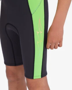 Billabong Boy's 2/2mm Absolute Short Sleeve Back Zip Springsuit -Free Tide Area abbw500109 billabong w ngn dtl2