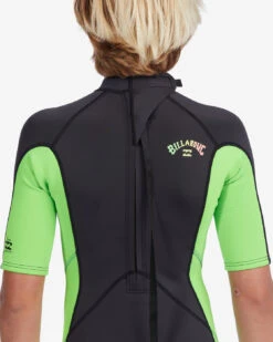 Billabong Boy's 2/2mm Absolute Short Sleeve Back Zip Springsuit -Free Tide Area abbw500109 billabong w ngn dtl3