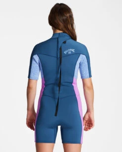 Billabong 2/2mm Synergy Back Zip Short Sleeve Springsuit 13 Billabong 2/2mm Synergy Back Zip Short Sleeve Springsuit -Free Tide Area abjw500106 billabong w dps bck1
