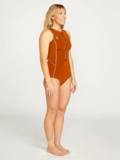 Volcom Women's Modulator 1MM Front Zip Short John Wetsuit -Free Tide Area modulator12